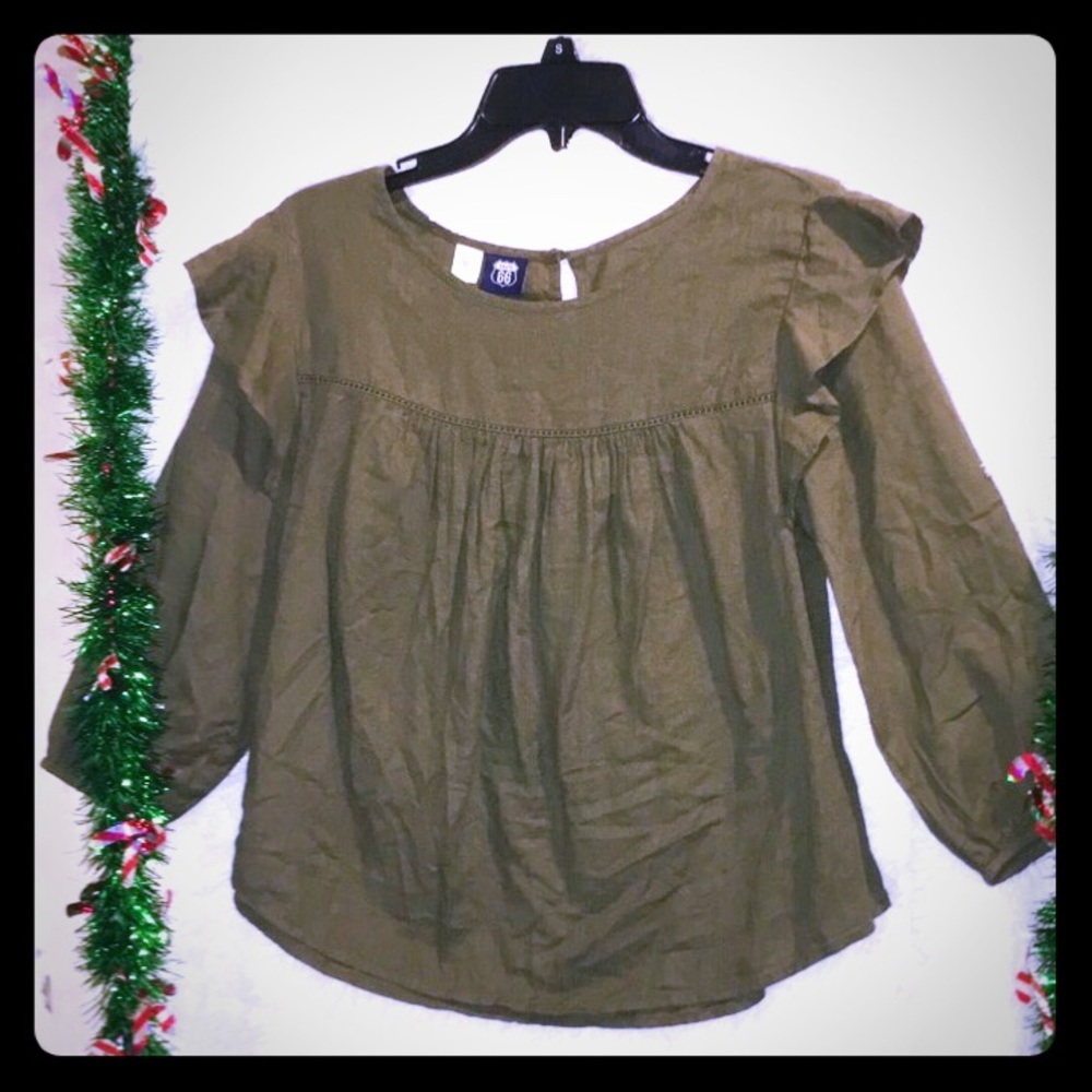 ROUTE 66 olive green top